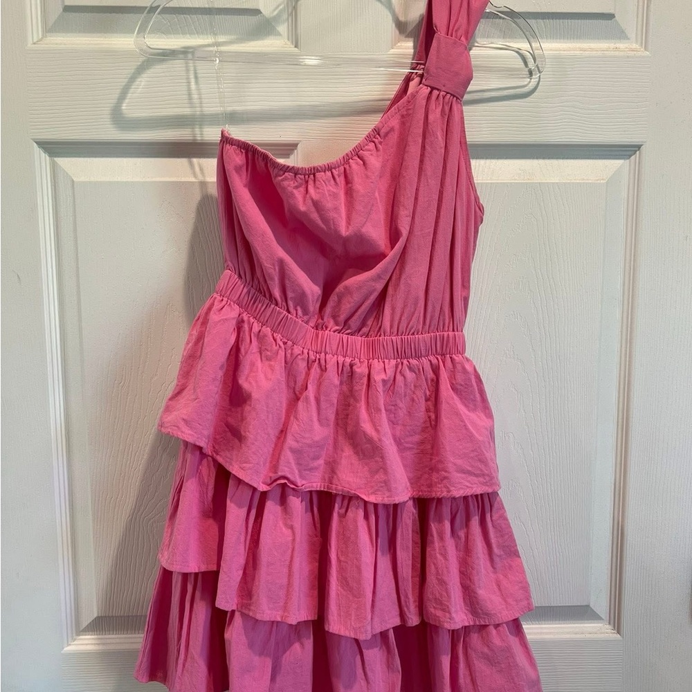 Entro Pink One Shoulder Dress